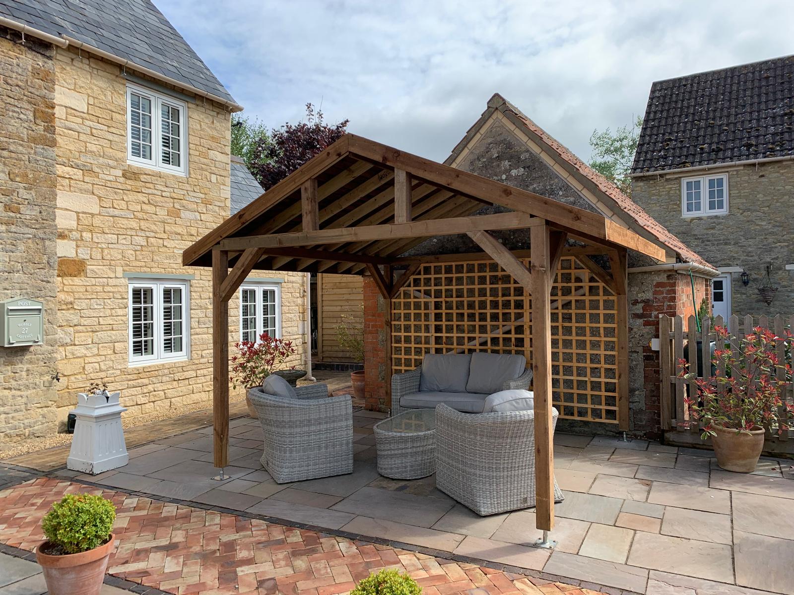 Garden gazebo and patio