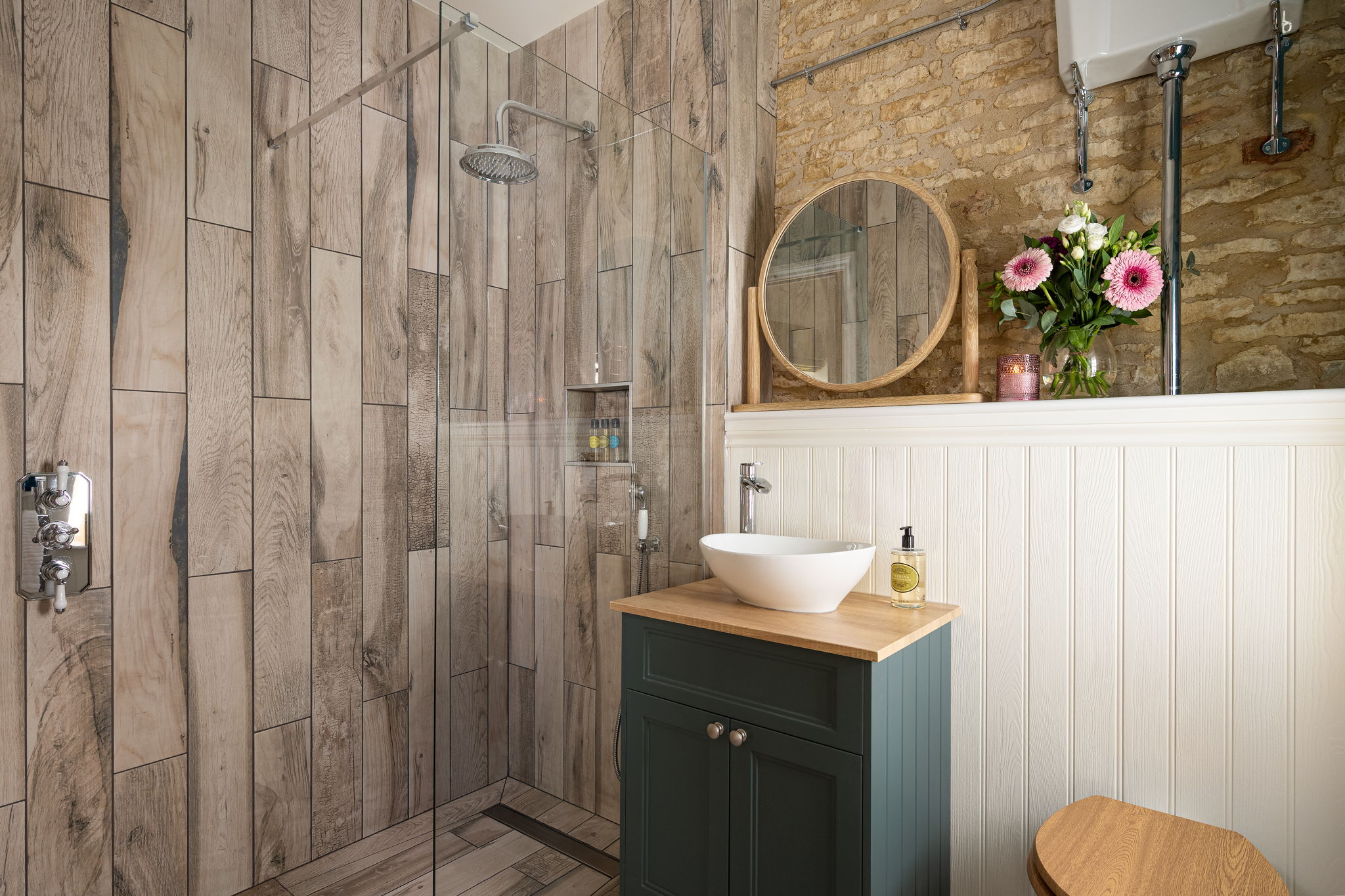 modern traditional mixed bathroom