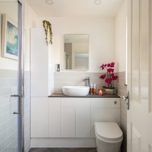 white contemporary ensuite